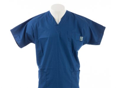 Copen Short Sleeve Scrub Top with Side Pockets 100% Cotton