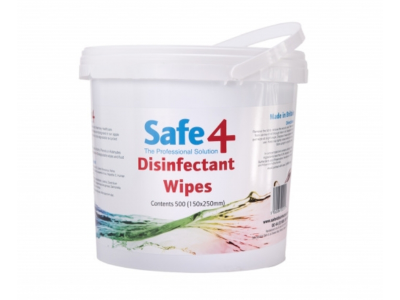 Safe4Disinfectant 500 Disinfectant Wipes - Effective against Coronavirus