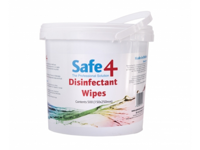 Safe4Disinfectant 500 Disinfectant Wipes - Effective against Coronavirus