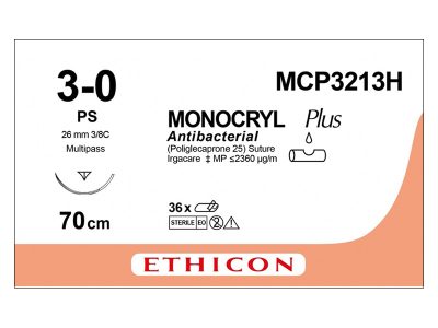 Monocryl Plus Antibacterial (POLIGLECAPRONE 25) Suture