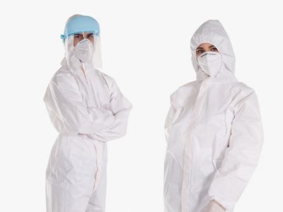 Coveron Coverall (Pack of 40) White Overlock Seam w/Overboot Tape Non-Sterile