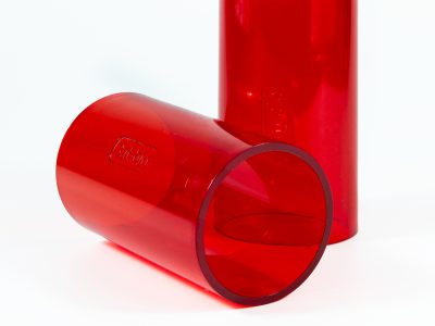 Red Polycarbonate Mouse Tube