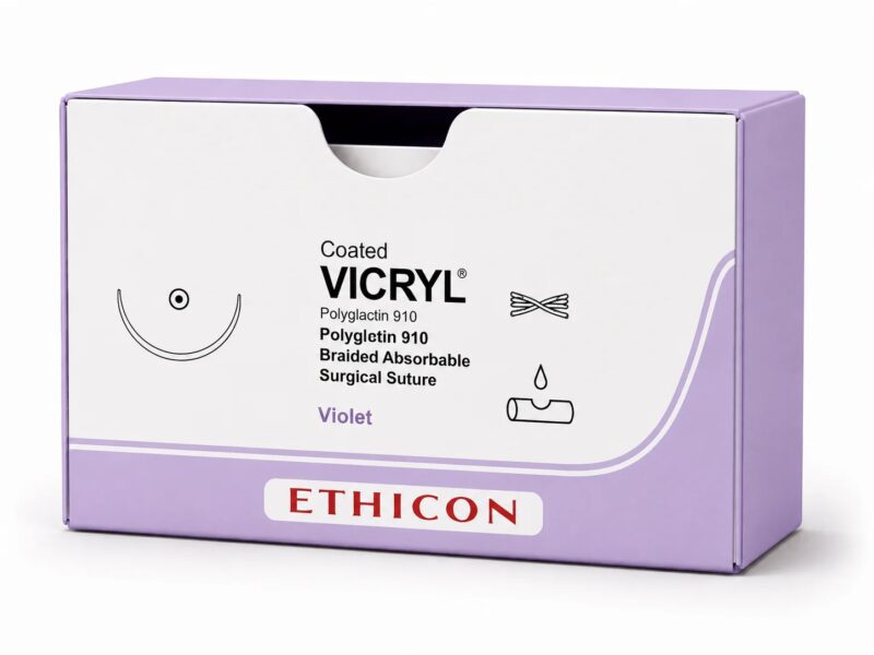 Ethicon VICRYL Coated Polyglactin 910 Braided Absorbable Surgical Suture MPVR489H